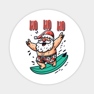 Surfing Santa Magnet